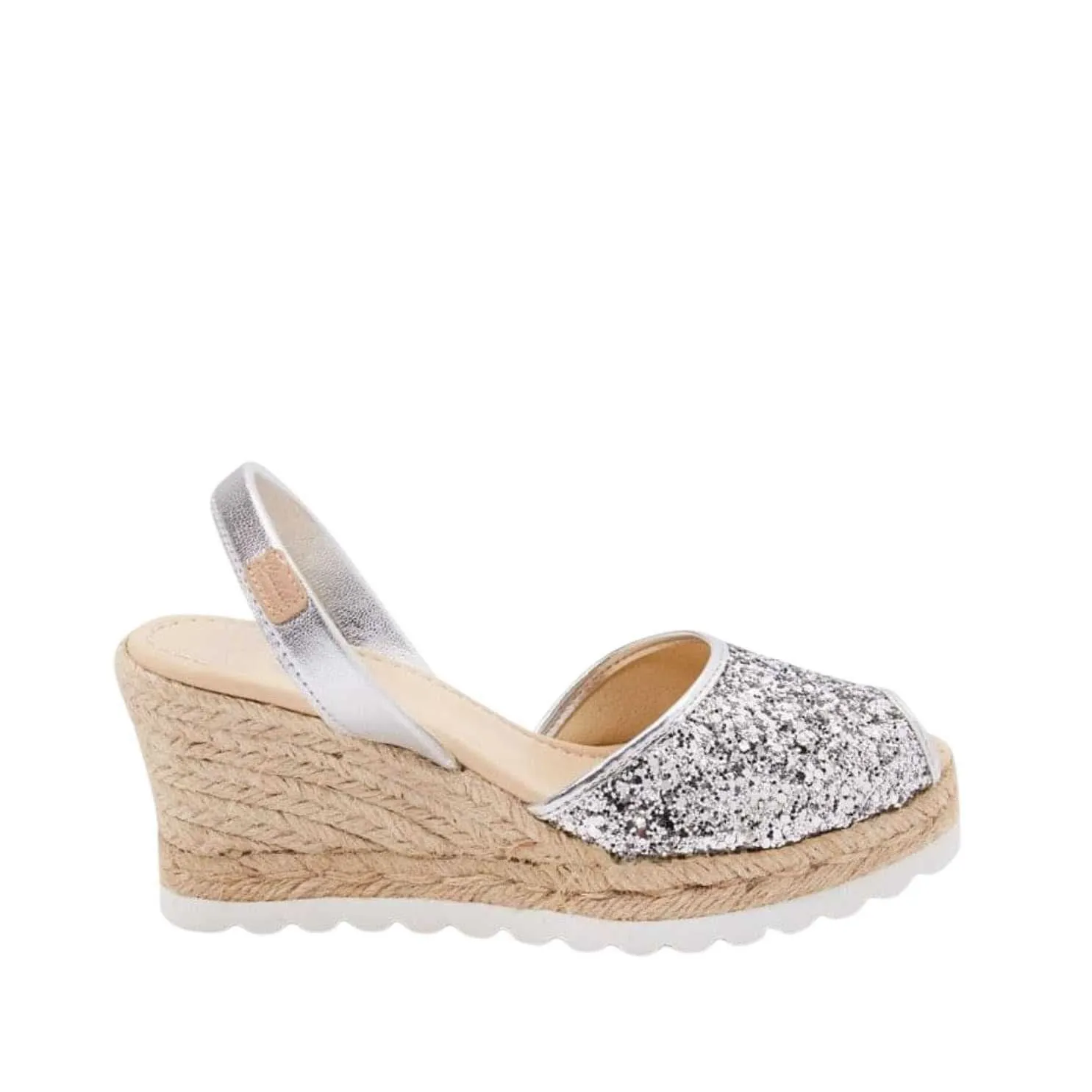 Glitter Leather Espadrille - Frida Montada 2006R Glitter
