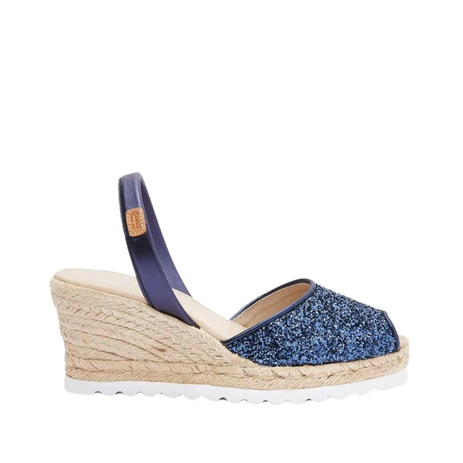 Glitter Leather Espadrille - Frida Montada 2006R Glitter