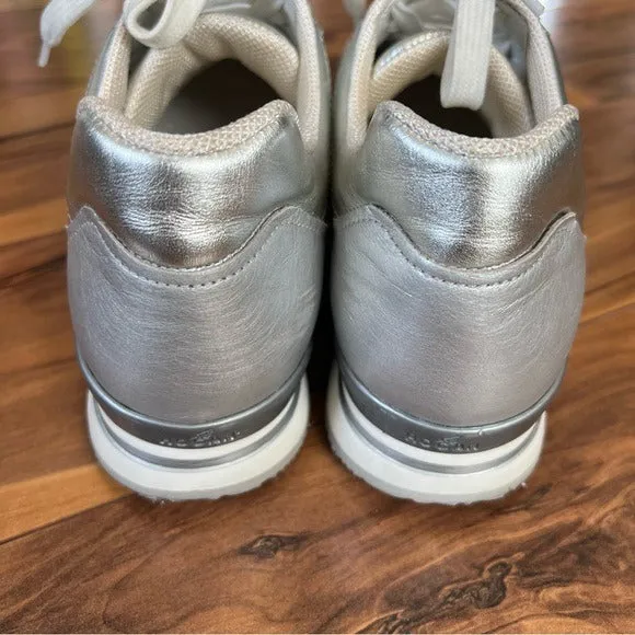 Hogan Platform Sneakers in Silver