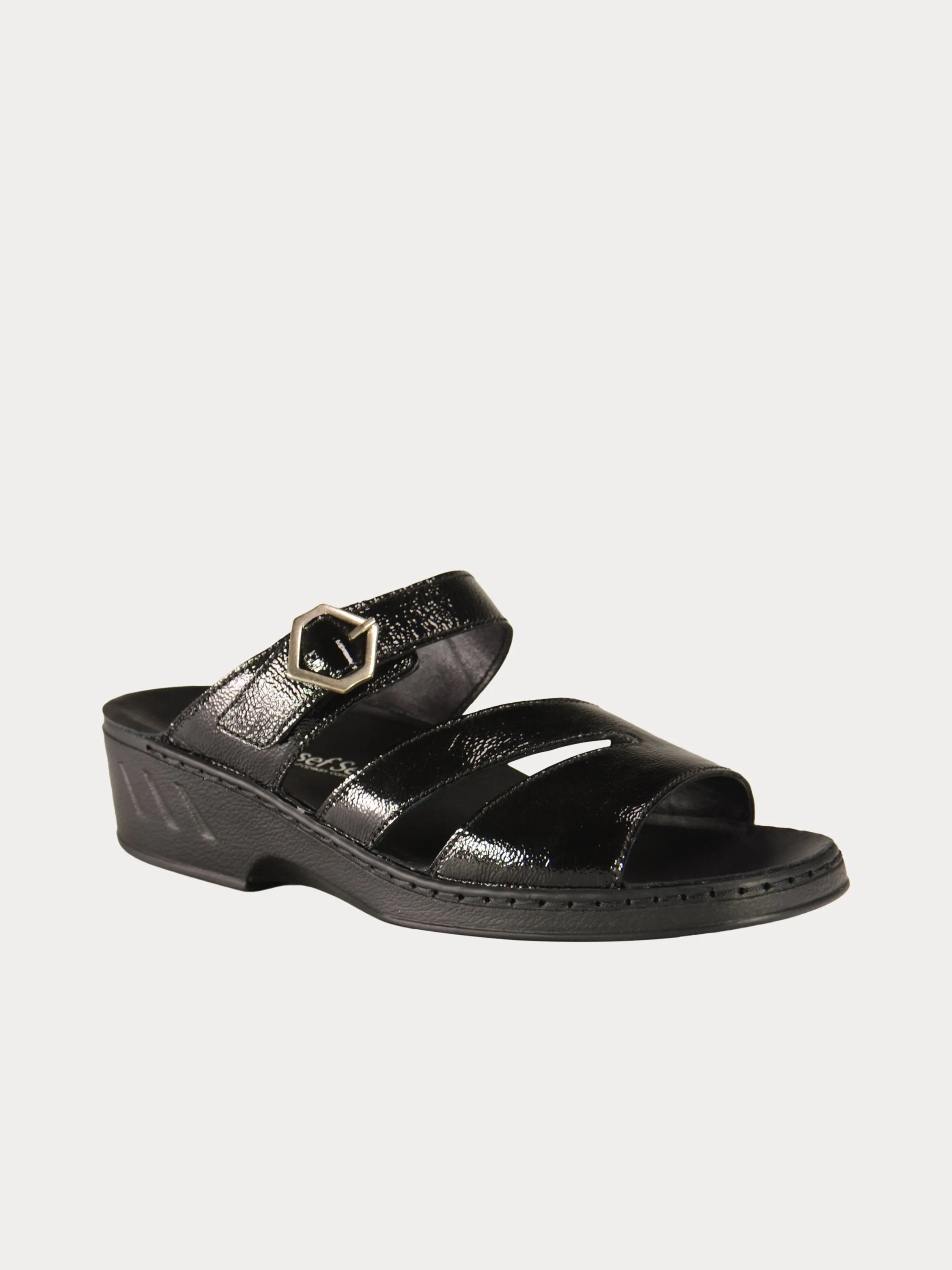 Josef Seibel Women's Hexagon Buckle Slider Sandals
