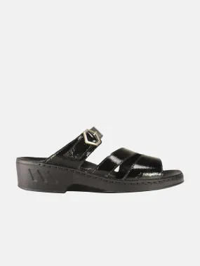 Josef Seibel Women's Hexagon Buckle Slider Sandals