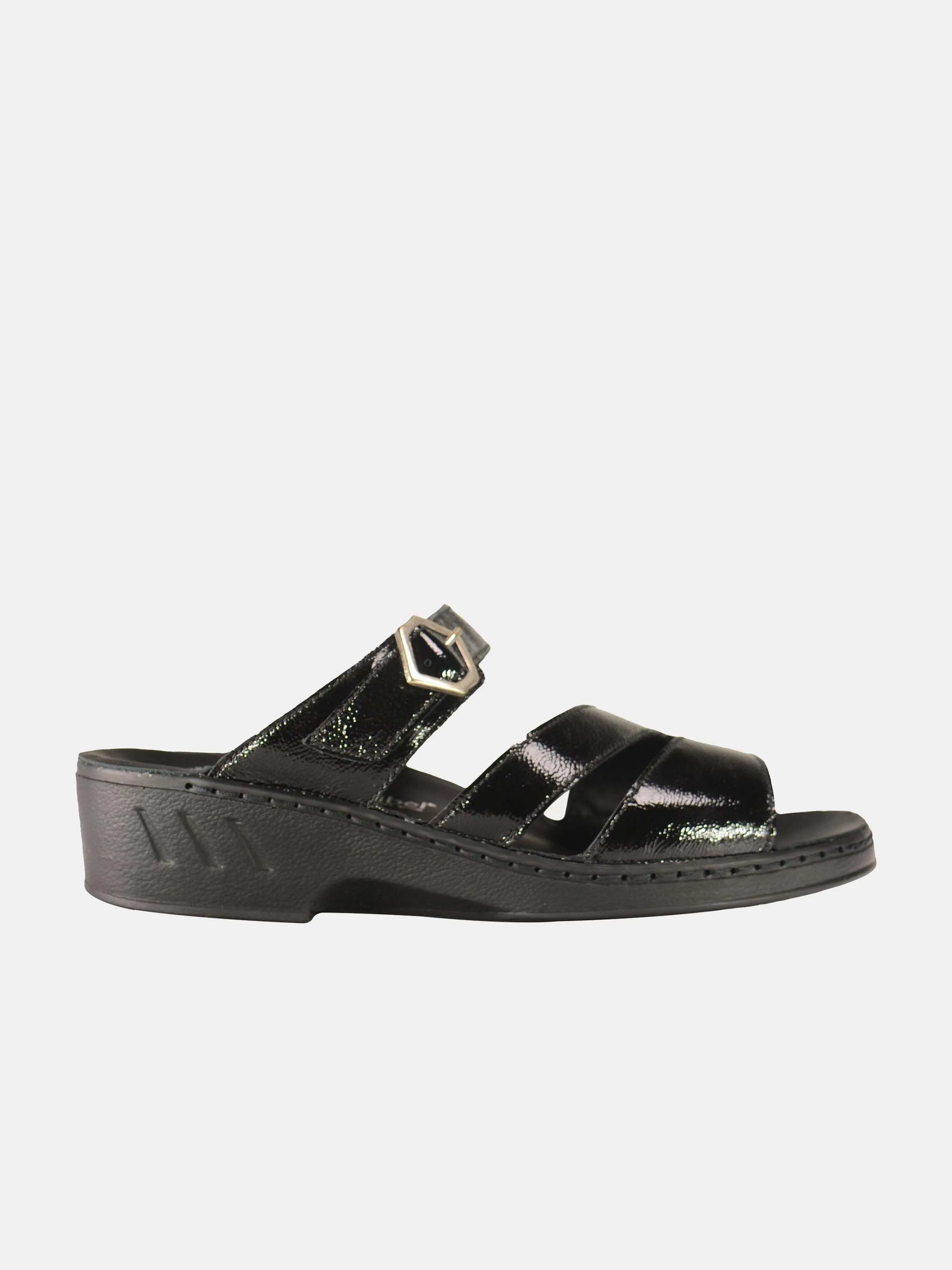 Josef Seibel Women's Hexagon Buckle Slider Sandals
