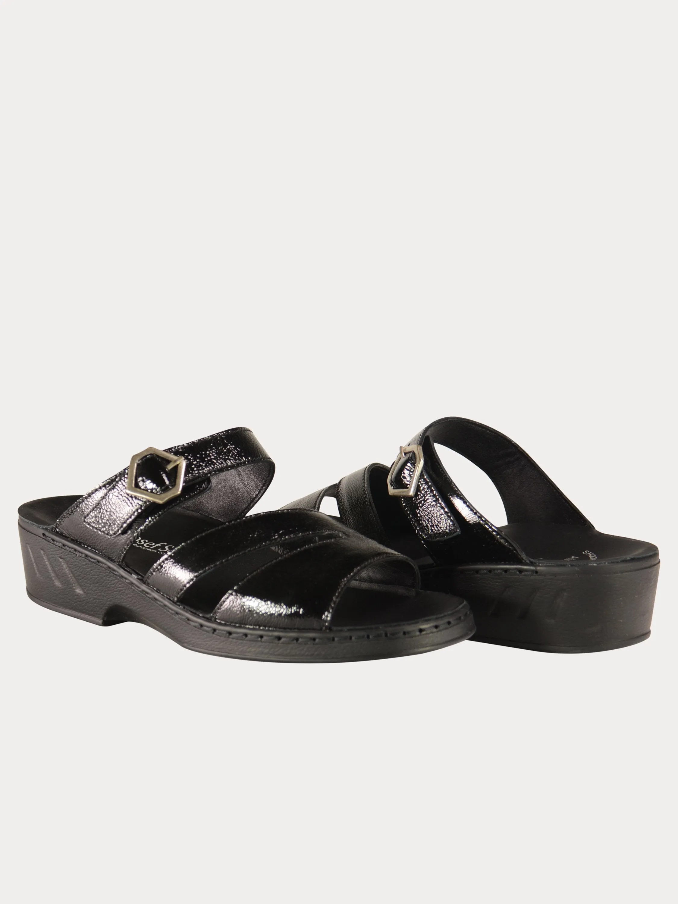 Josef Seibel Women's Hexagon Buckle Slider Sandals