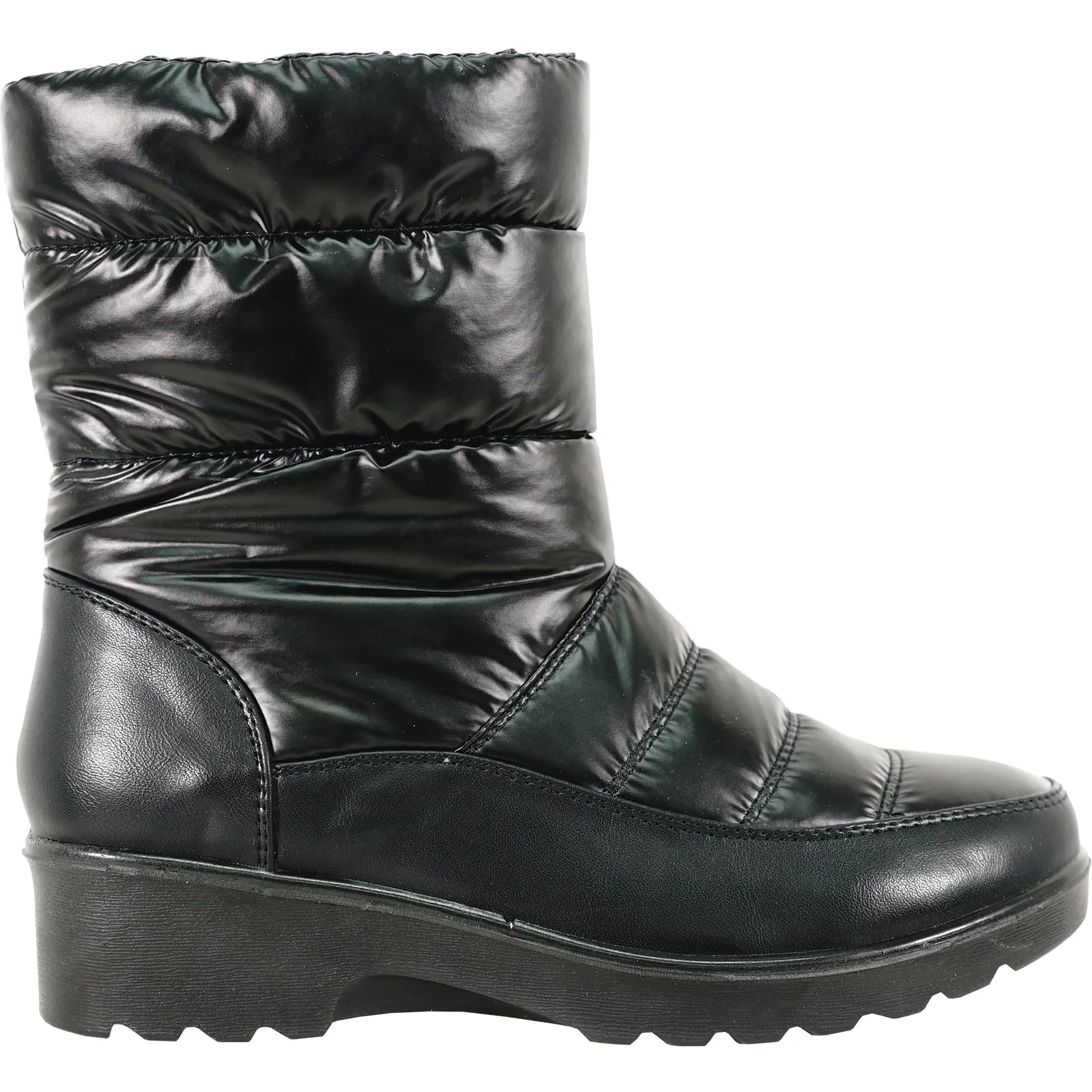 KOZI Women Winter Fur Boot NANCY-5 Ankle Casual Boot Black