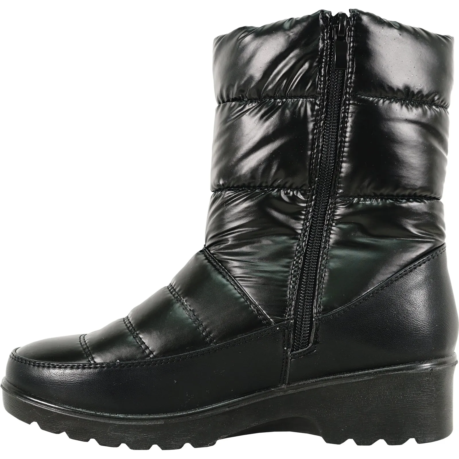 KOZI Women Winter Fur Boot NANCY-5 Ankle Casual Boot Black