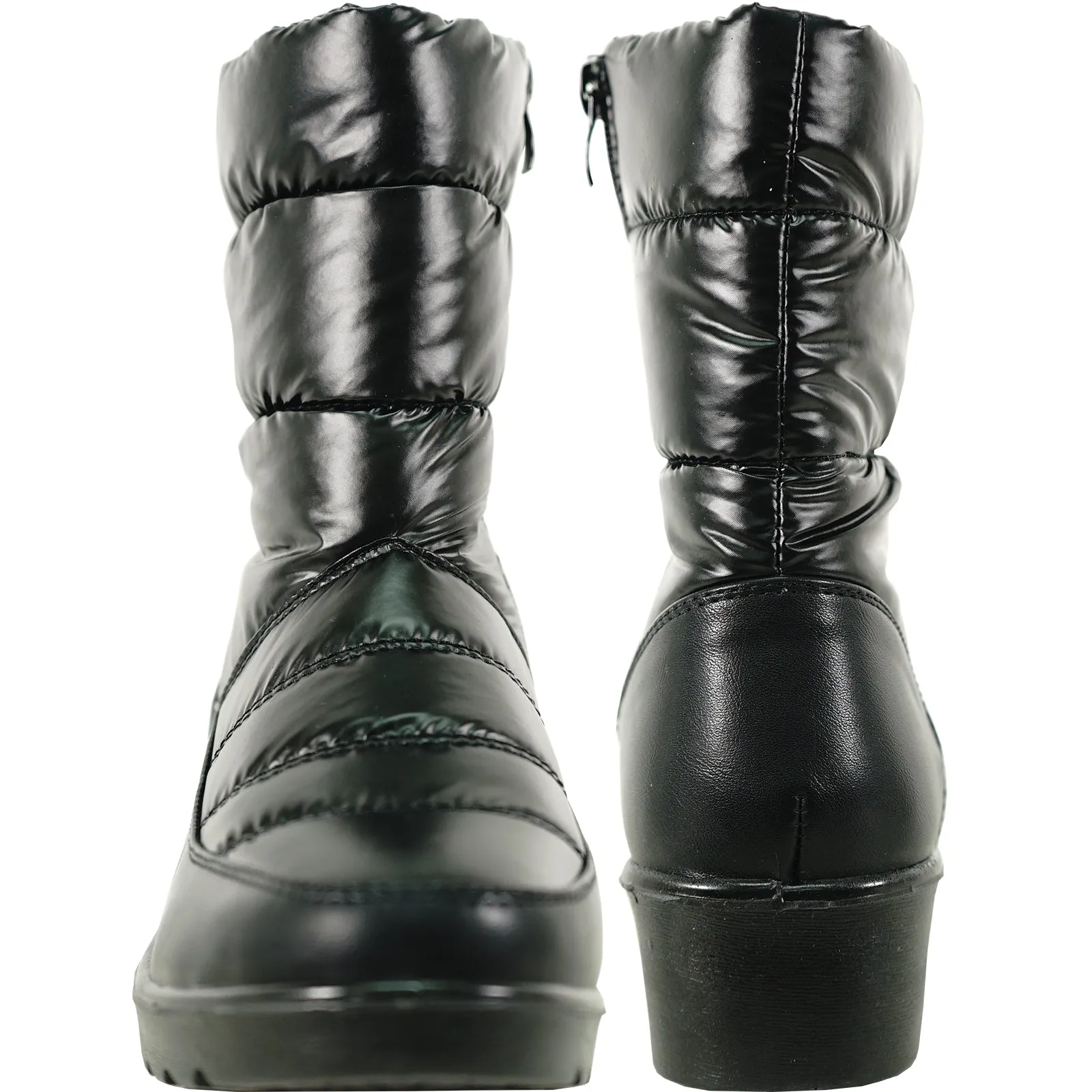 KOZI Women Winter Fur Boot NANCY-5 Ankle Casual Boot Black