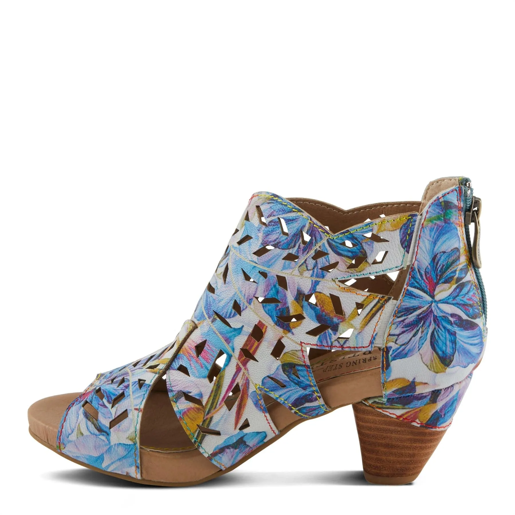 L'Artiste Women's Icon Fleur Heels- Blue Multi