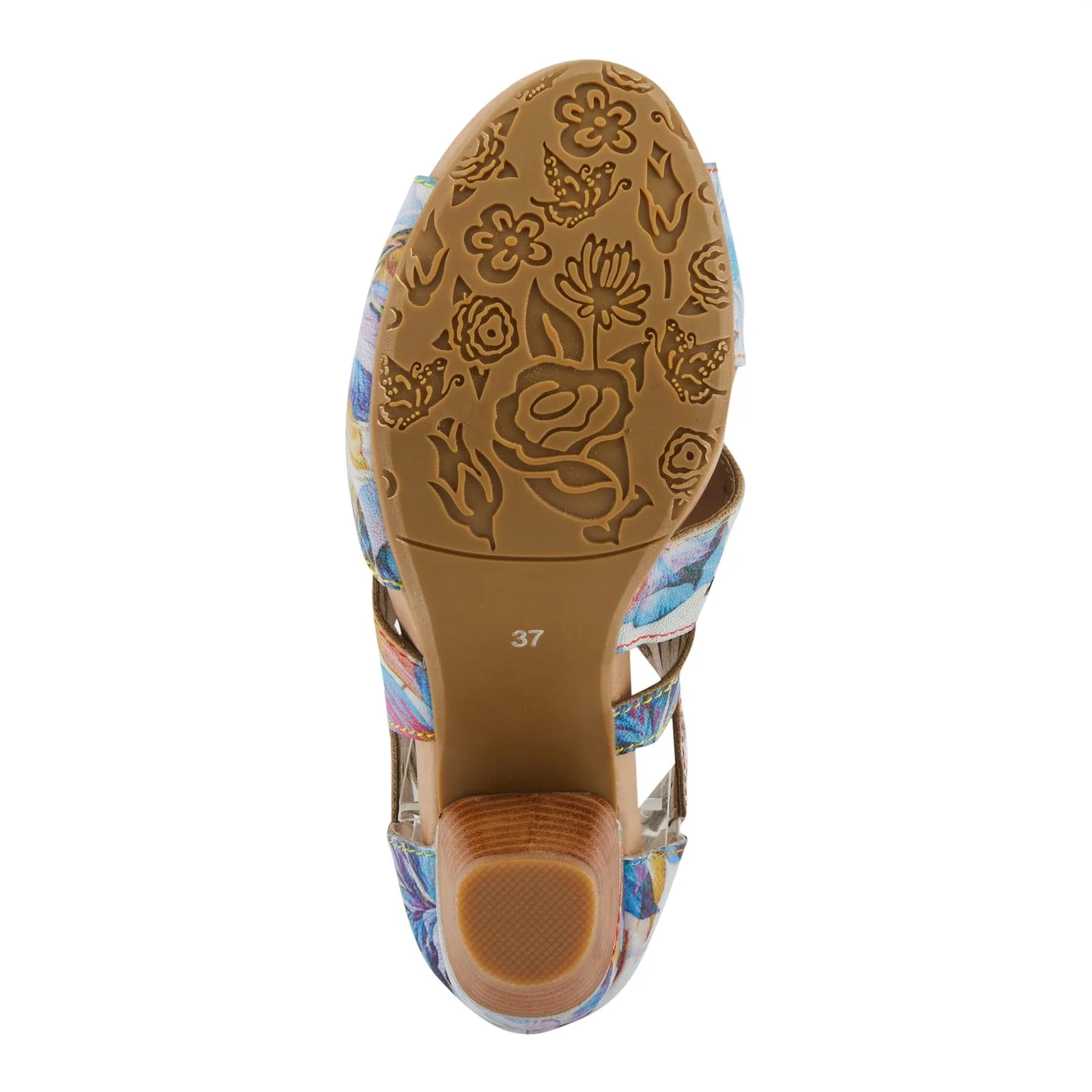L'Artiste Women's Icon Fleur Heels- Blue Multi
