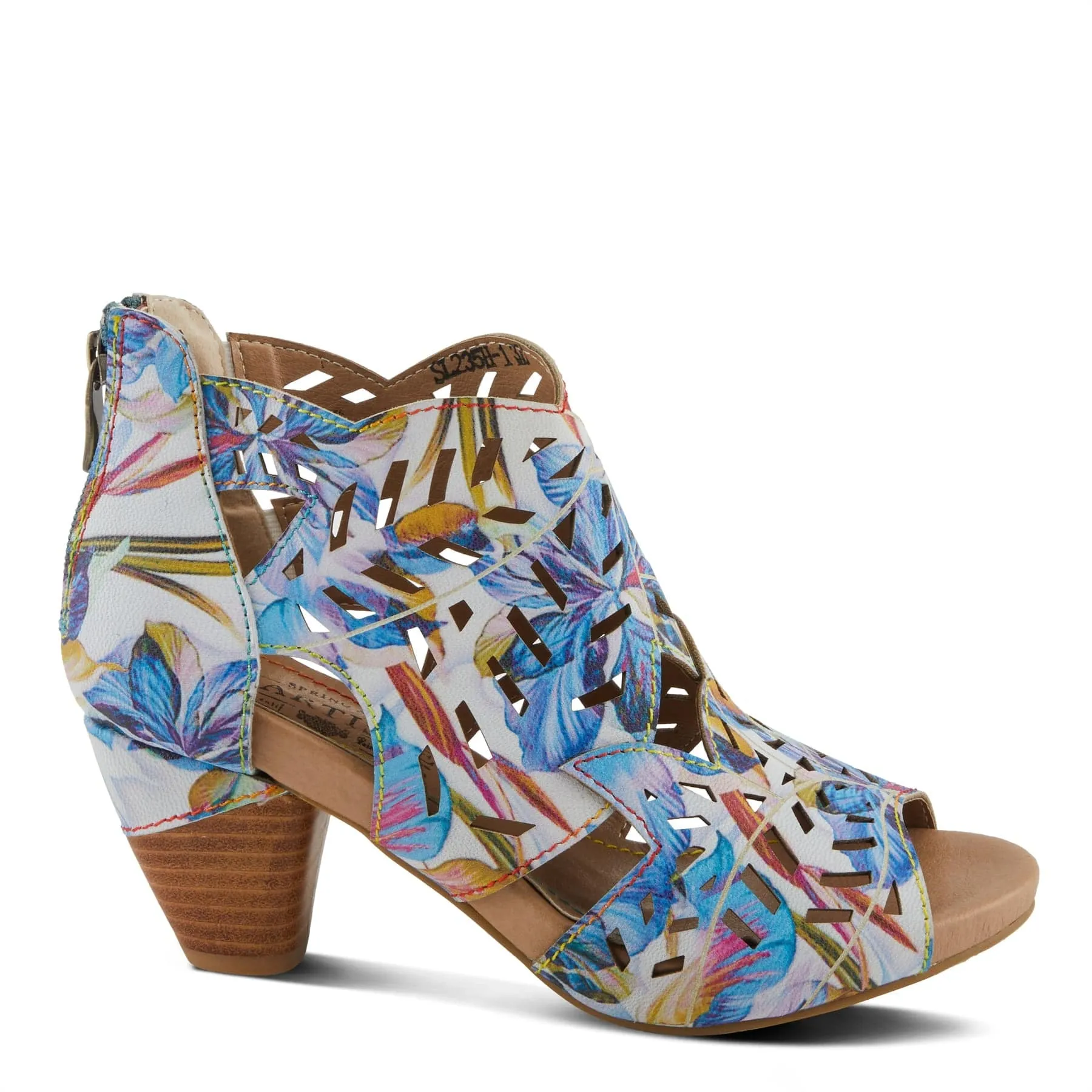 L'Artiste Women's Icon Fleur Heels- Blue Multi