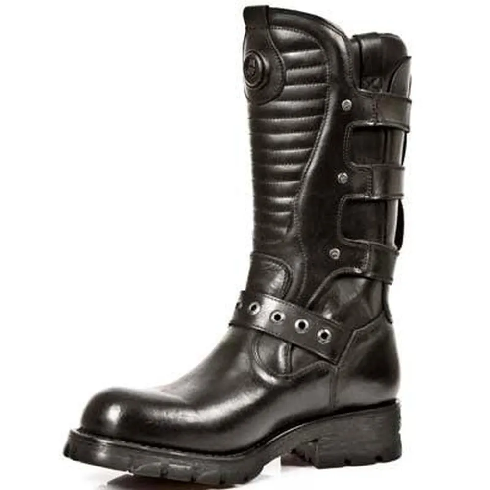 New Rock Rebel Boots Natural Leather Removable Insoles-M.7604-S1
