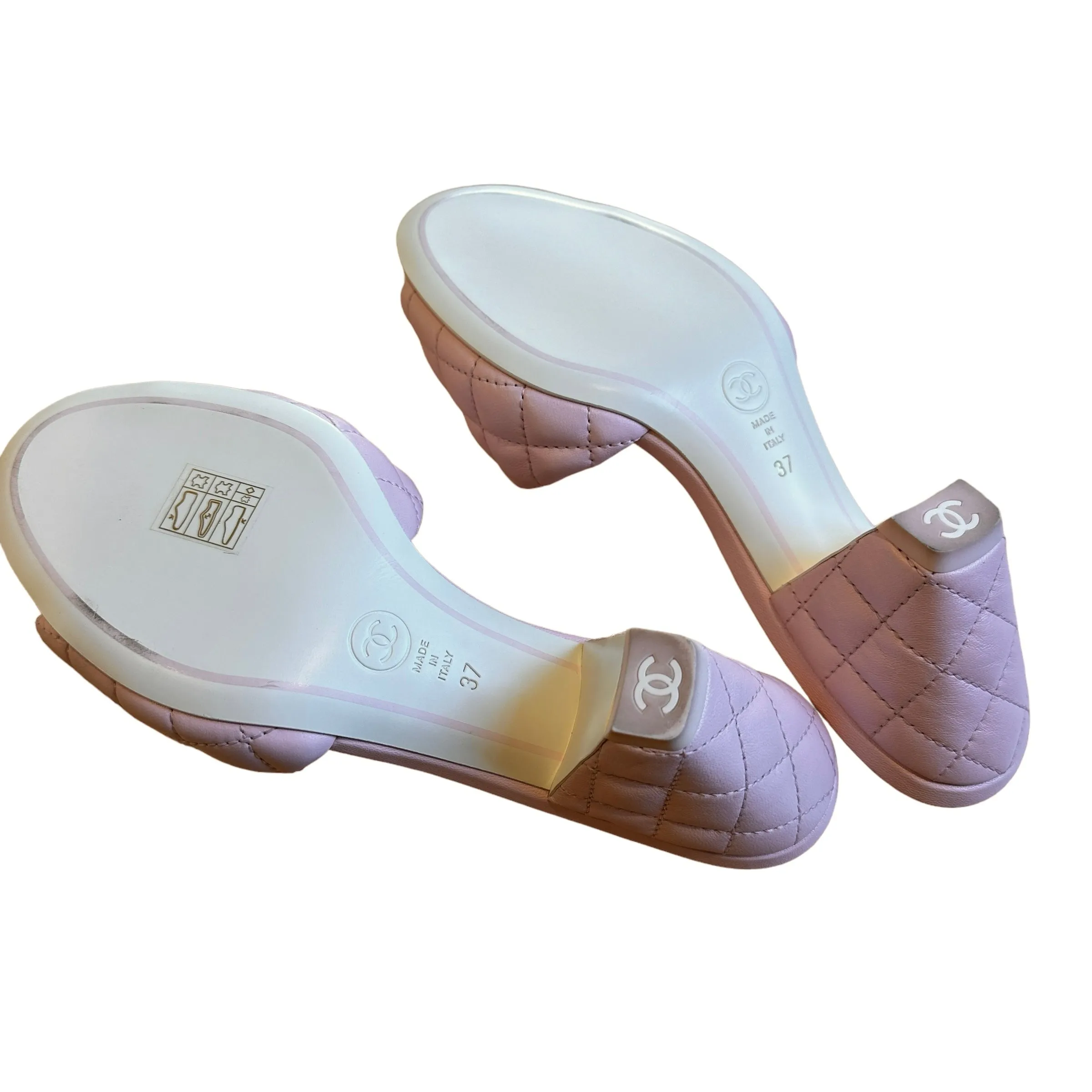 Pink Quilted Sandals - 7