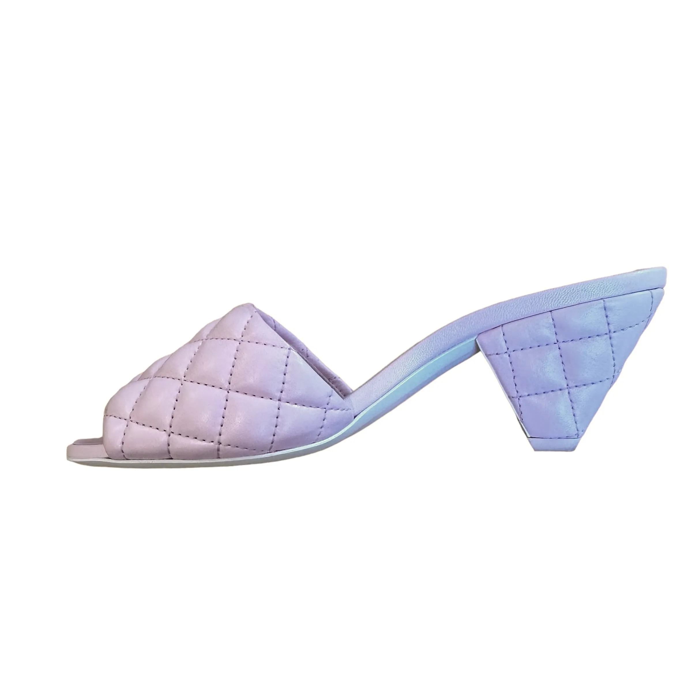 Pink Quilted Sandals - 7