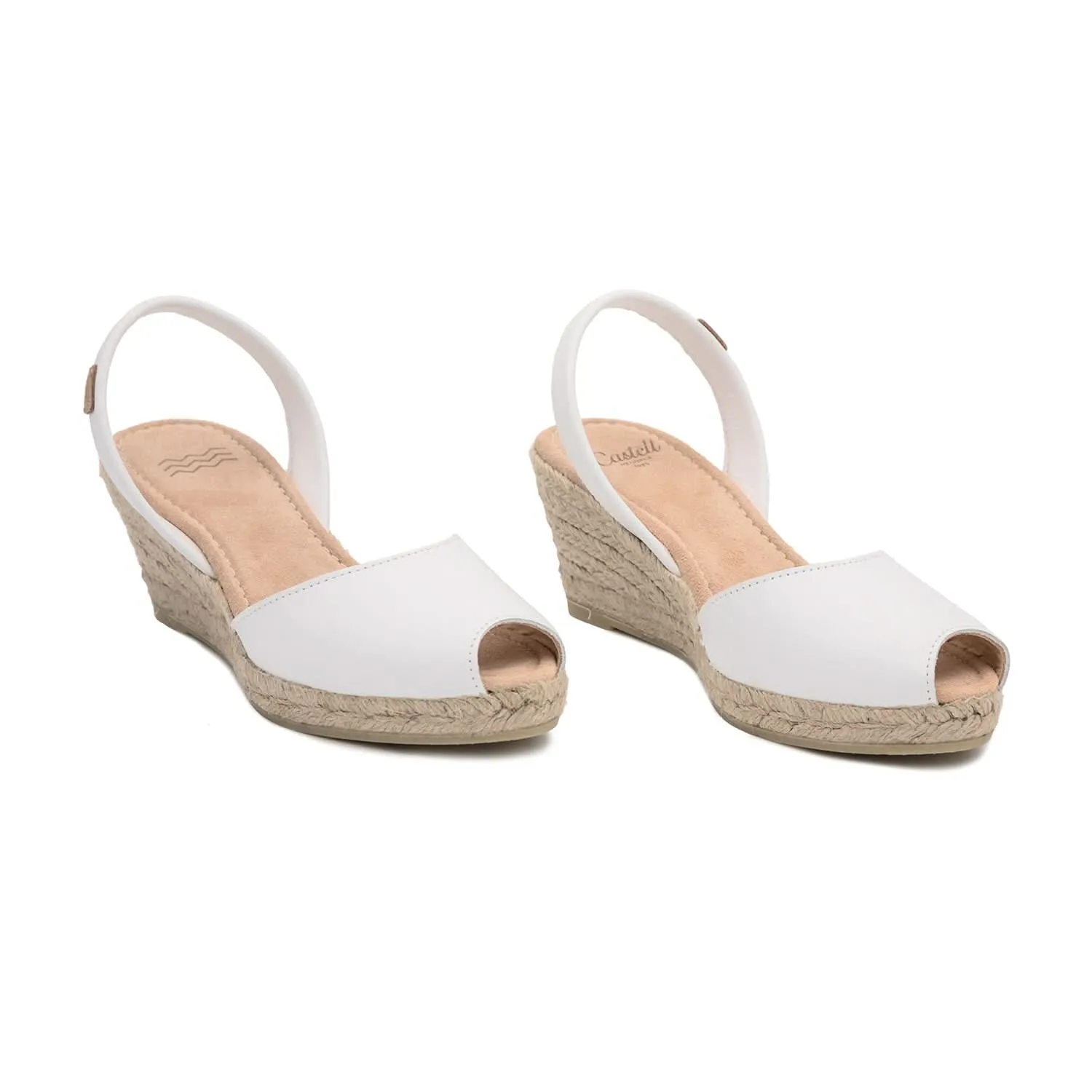 Plain Open Toe Leather Espadrille - 2006 Frida Ciervo 5C