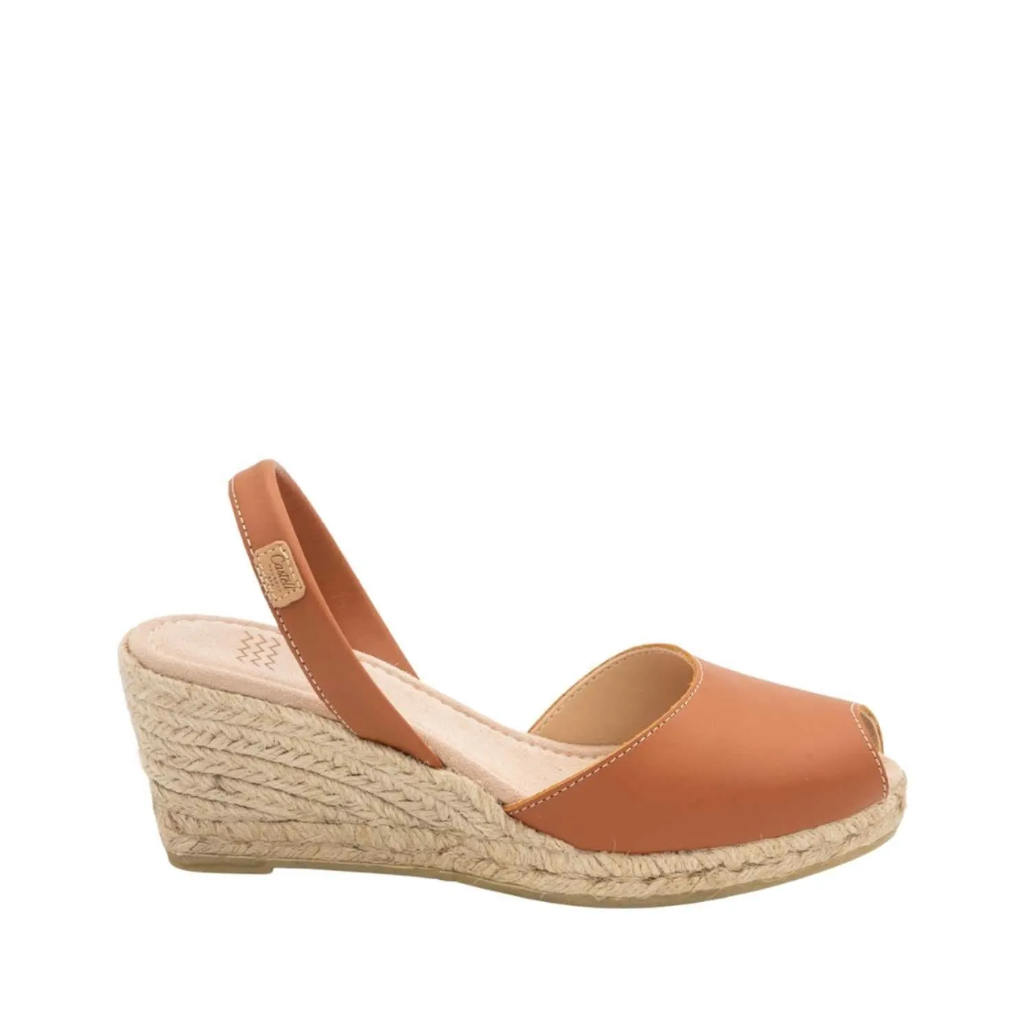 Plain Open Toe Leather Espadrille - 2006 Frida Ciervo 5C