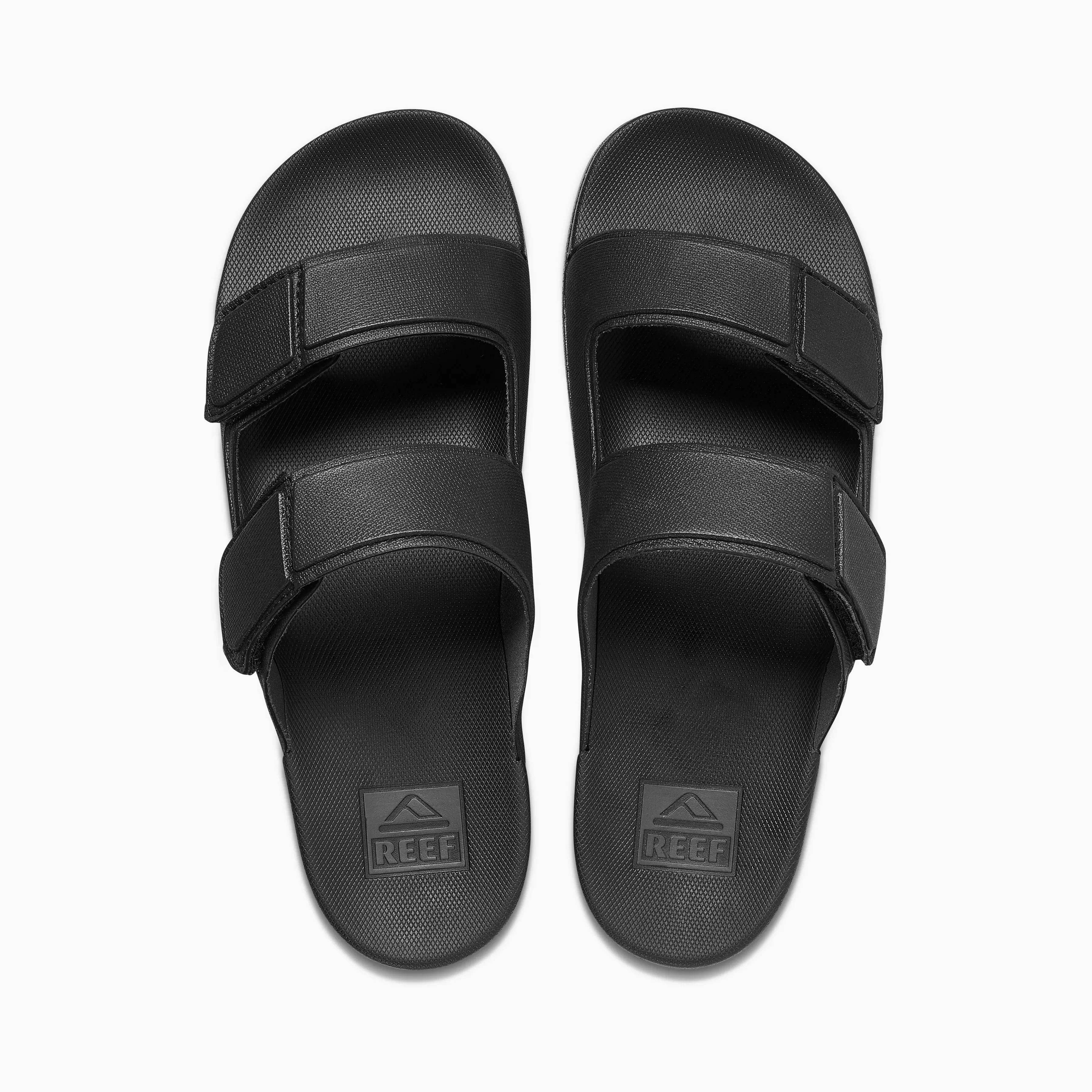Reef Men's Cushion Tradewind Slide Sandals- Black