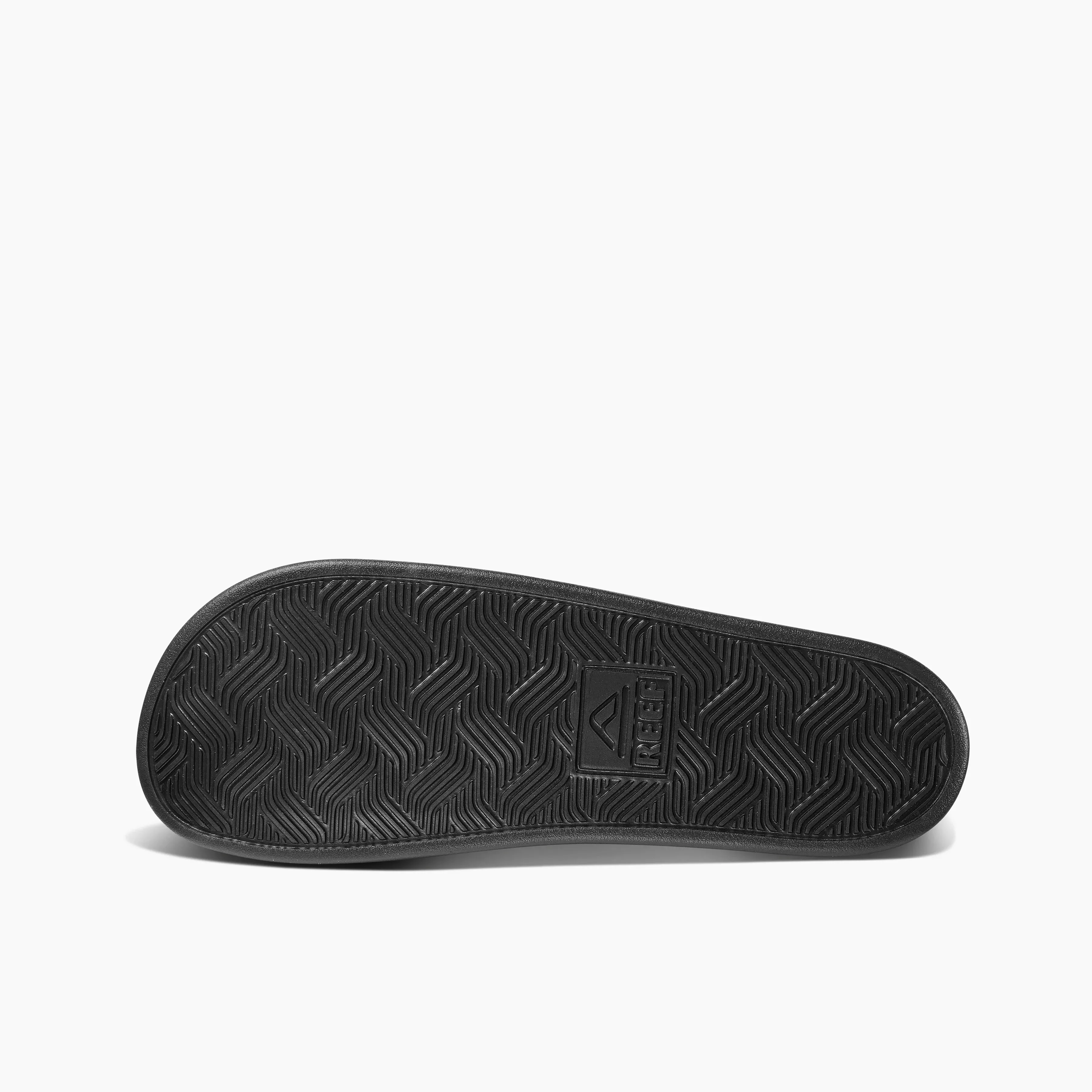 Reef Men's Cushion Tradewind Slide Sandals- Black