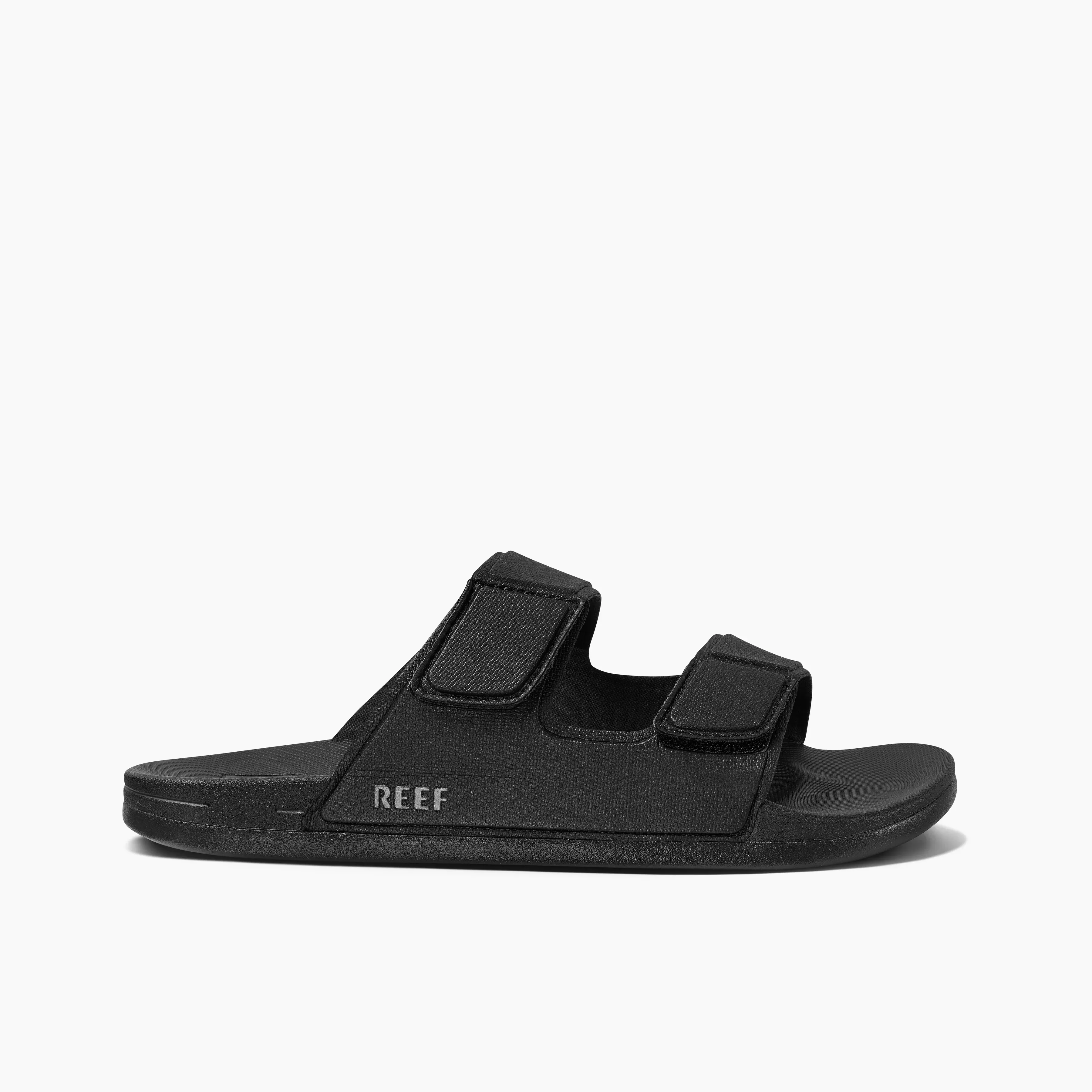 Reef Men's Cushion Tradewind Slide Sandals- Black