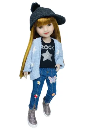 RUBY RED FASHION FRIENDS 14 INCH(35CM) POSABLE DOLL ROCK STAR STELLA