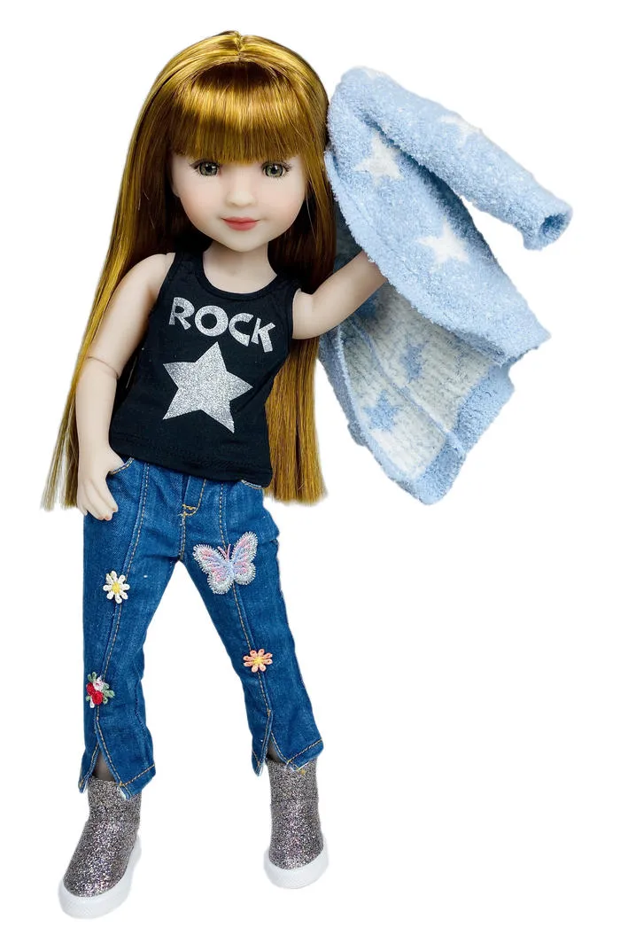 RUBY RED FASHION FRIENDS 14 INCH(35CM) POSABLE DOLL ROCK STAR STELLA