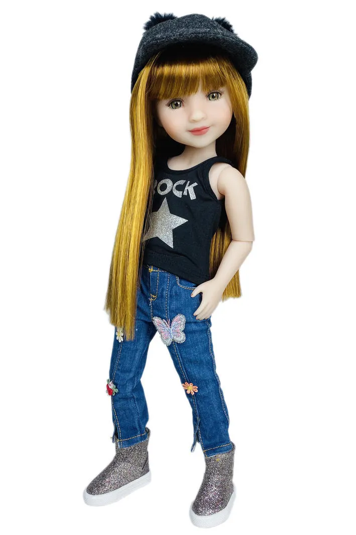 RUBY RED FASHION FRIENDS 14 INCH(35CM) POSABLE DOLL ROCK STAR STELLA