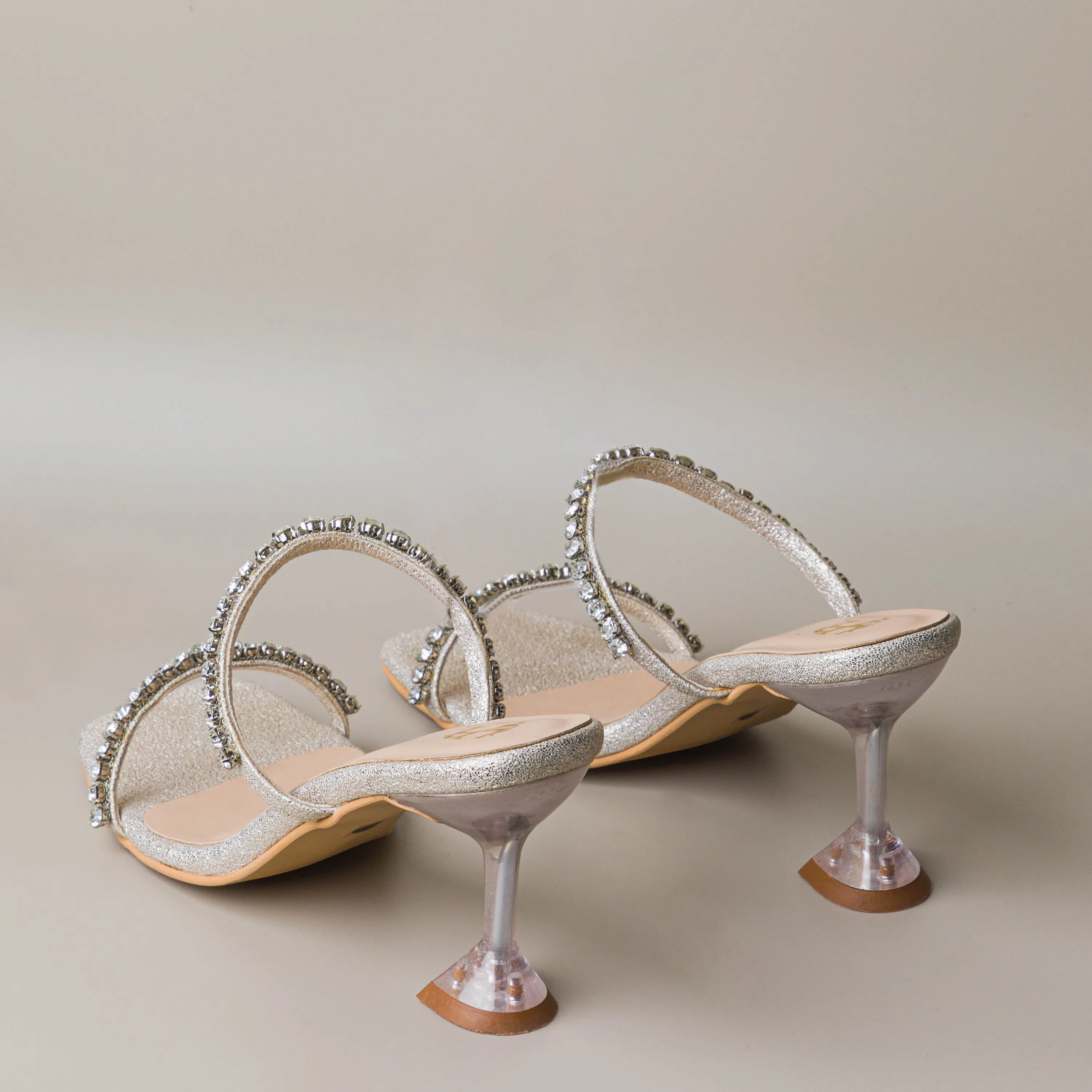 Saisha Diamond Glass Heels