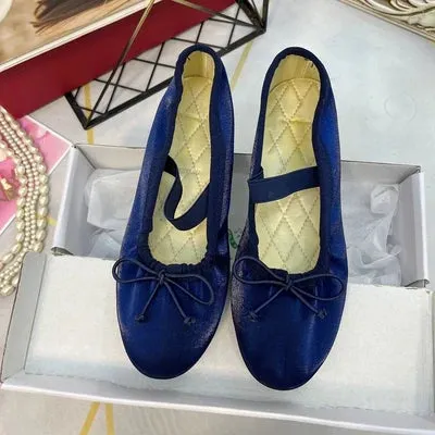 Sohiwoo Korea Flats Spring/Autumn Flats Women Shoes Fashion Mary Jane Shoes Round Toe Women's Shoes Bow Silk Satin Ballet Flats