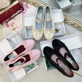 Sohiwoo Korea Flats Spring/Autumn Flats Women Shoes Fashion Mary Jane Shoes Round Toe Women's Shoes Bow Silk Satin Ballet Flats
