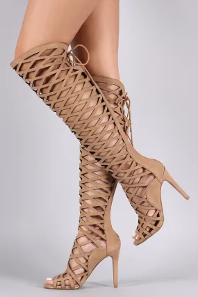 Speed Limited 98 Caged Cutout Lace-Up Boots