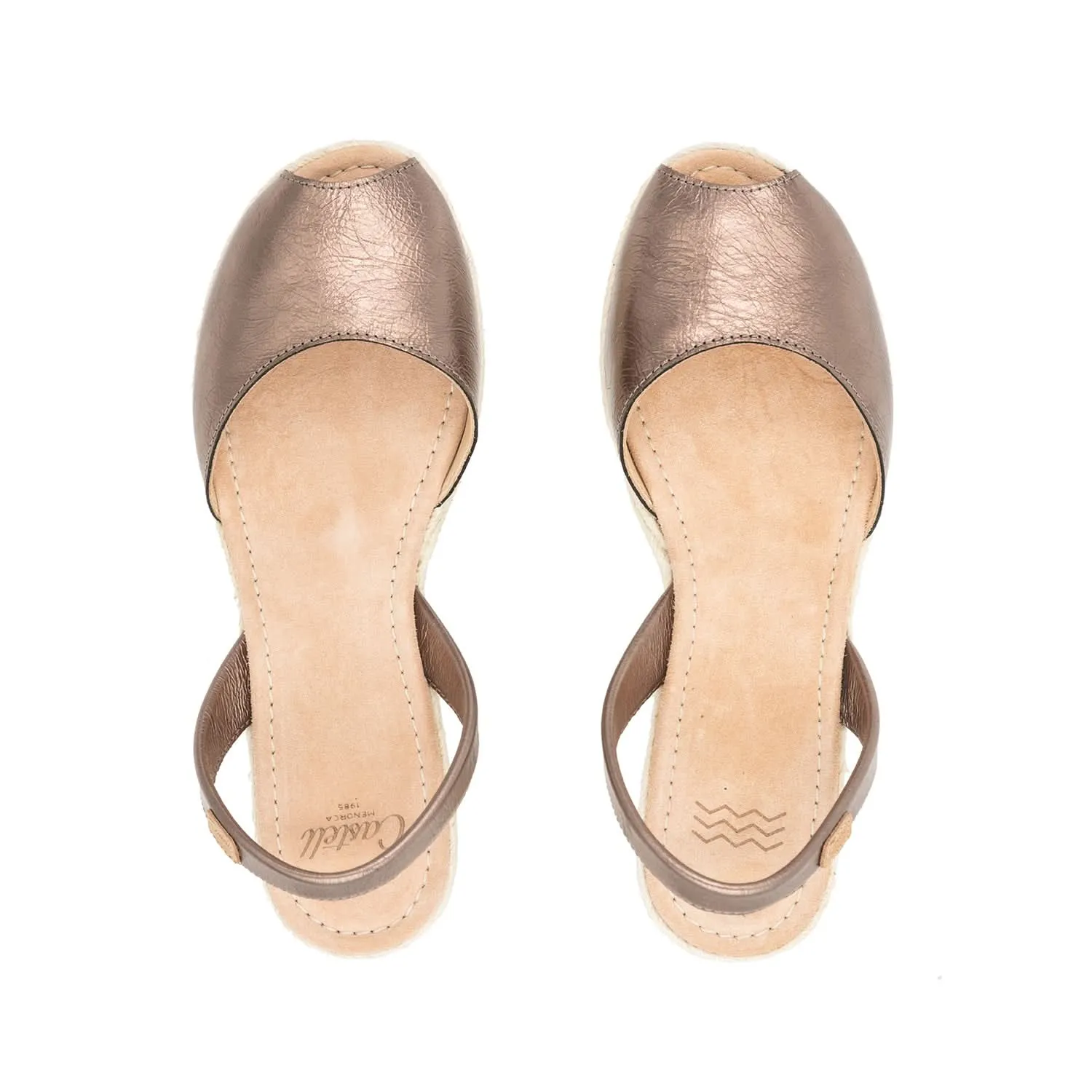 Standard Leather Menorcan Sandal With Metallic Touch For Women  2580 Vico Las Vegas