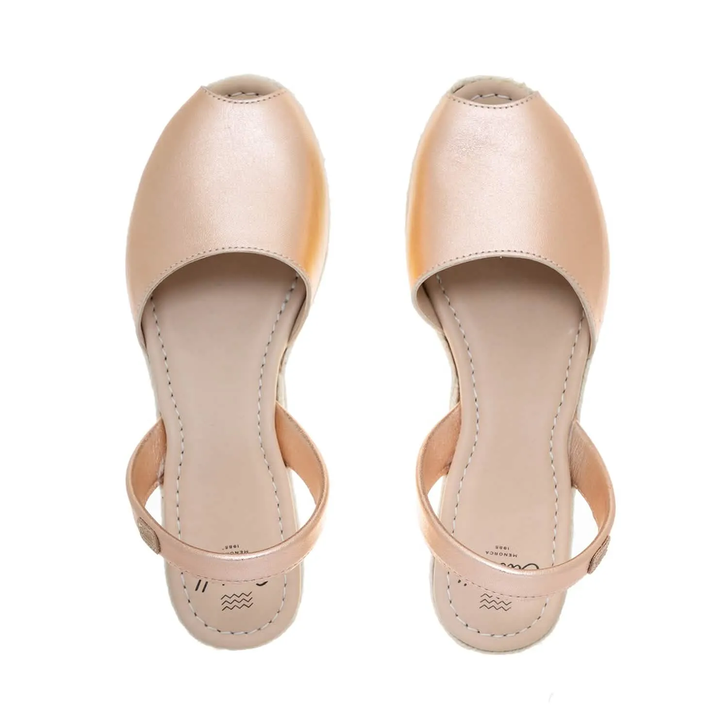 Standard Leather Menorcan Sandal With Metallic Touch For Women - Toy 2176 Metallic