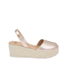 Standard Leather Menorcan Sandal With Metallic Touch For Women - Toy 2176 Metallic