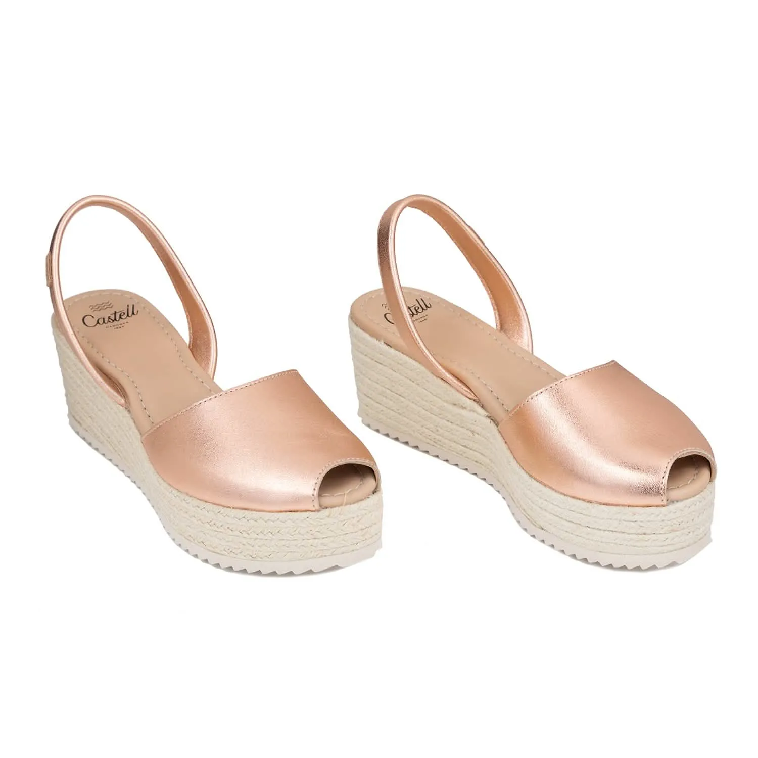 Standard Leather Menorcan Sandal With Metallic Touch For Women - Toy 2176 Metallic