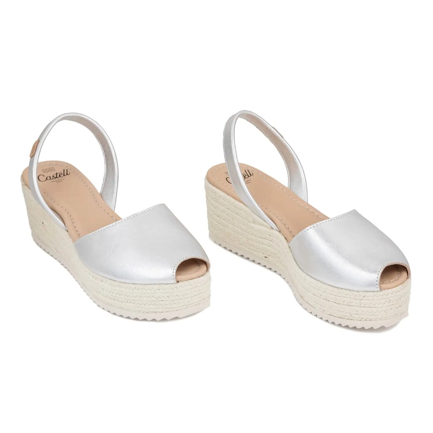 Standard Leather Menorcan Sandal With Metallic Touch For Women - Toy 2176 Metallic