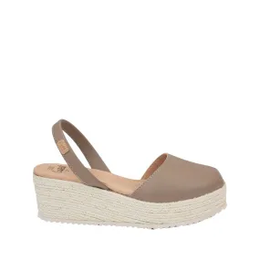 Standard Open Toe Menorcan Sandal In Leather For Women - Toy 2176 Ciervo