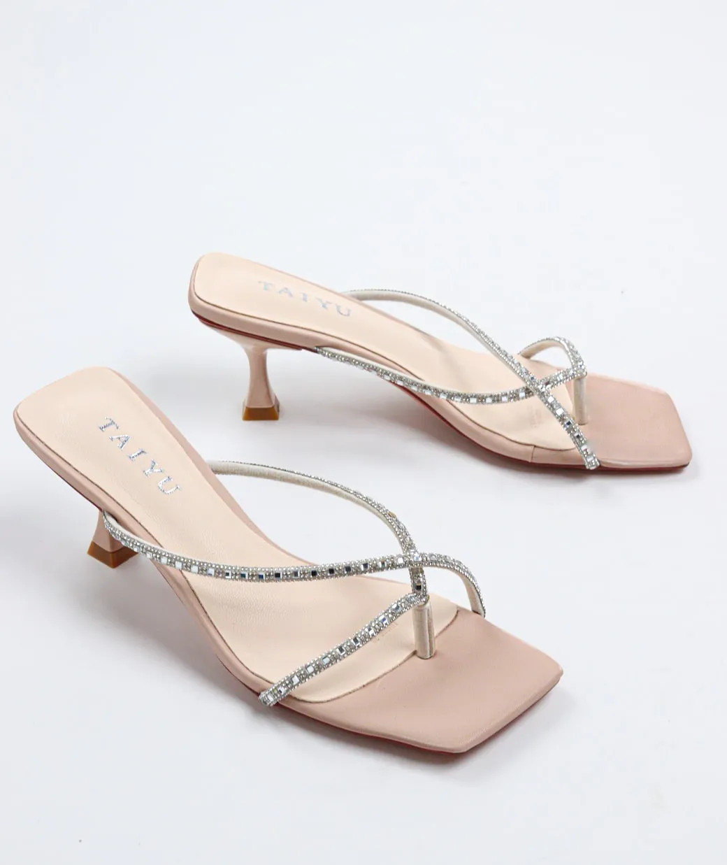 Taiyu - Women's Diamond Embellished Mules