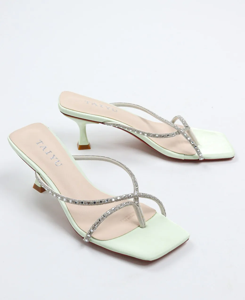 Taiyu - Women's Diamond Embellished Mules