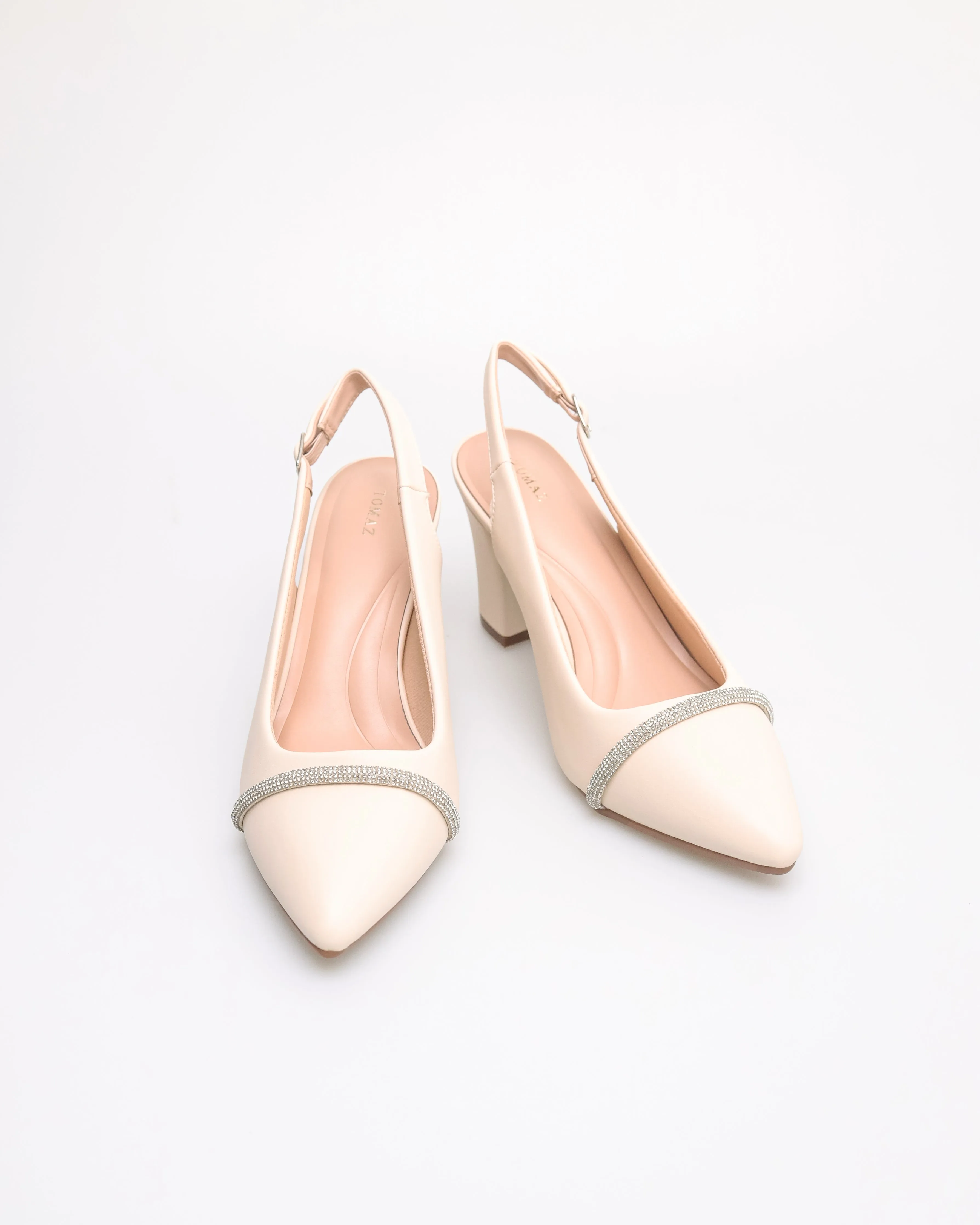 Tomaz NN417 Ladies Glittery Band Heels