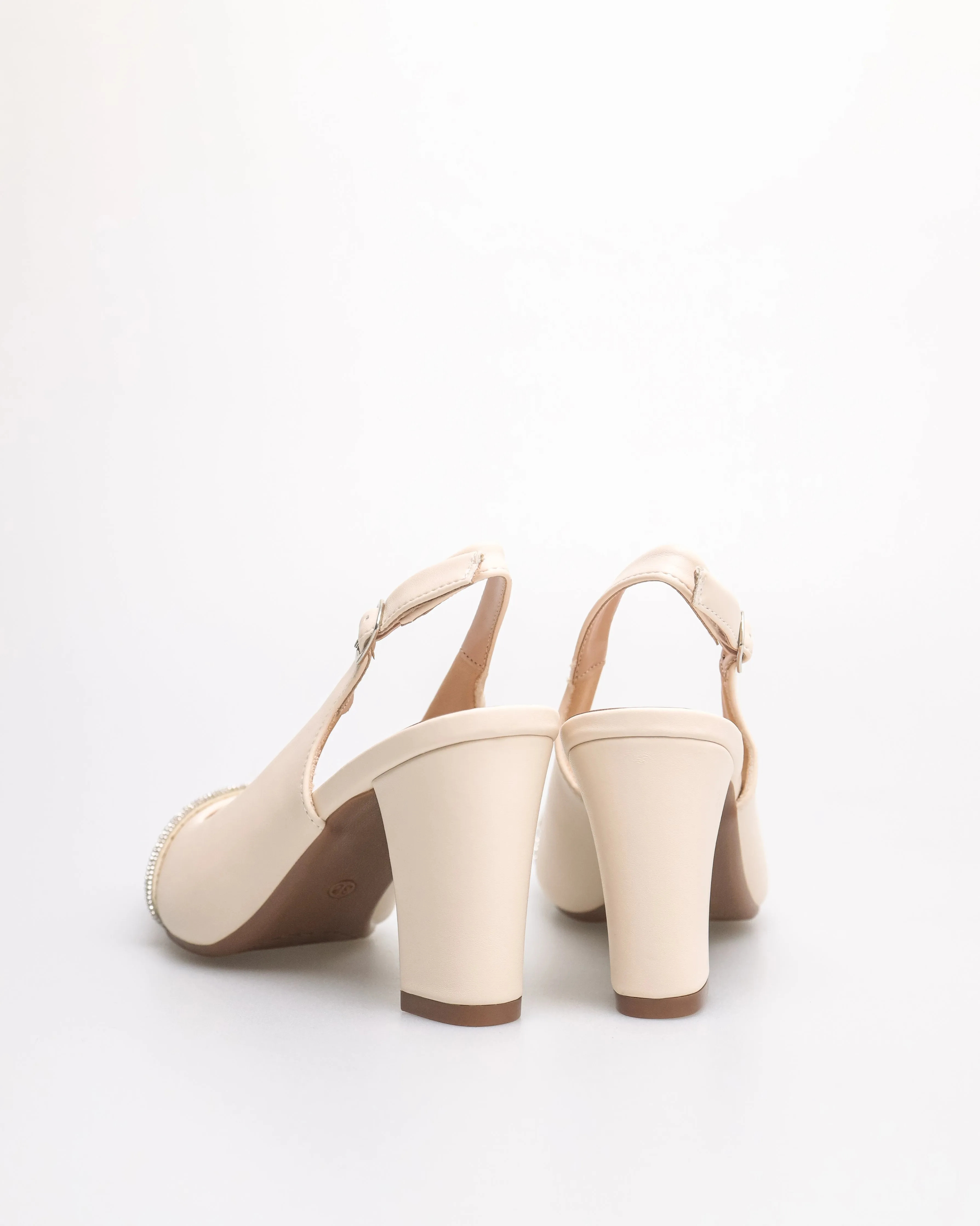 Tomaz NN417 Ladies Glittery Band Heels