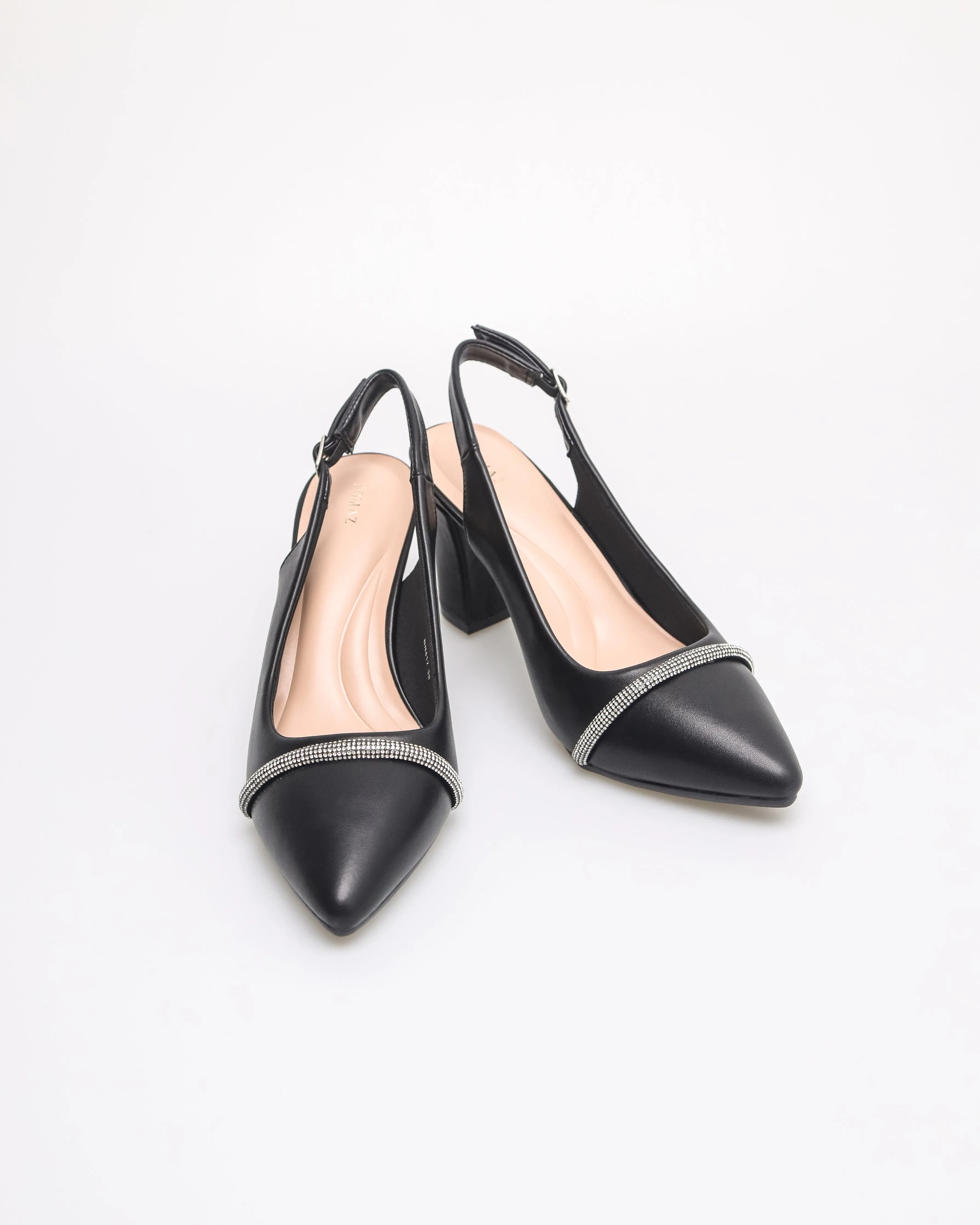 Tomaz NN417 Ladies Glittery Band Heels