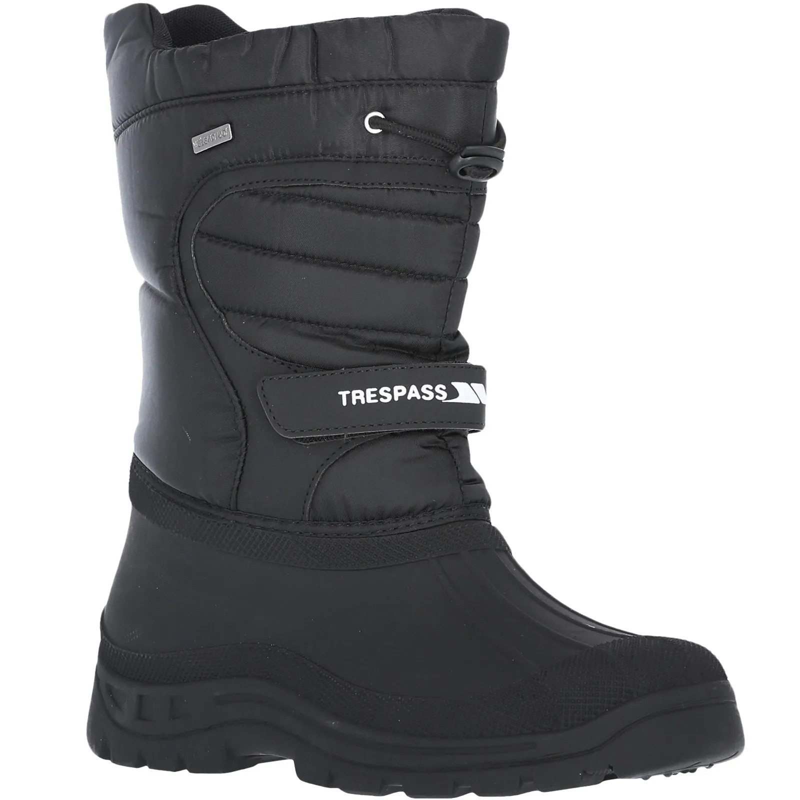 Trespass Dodo Water Resistant Fleece Lined Snow Boots - Black