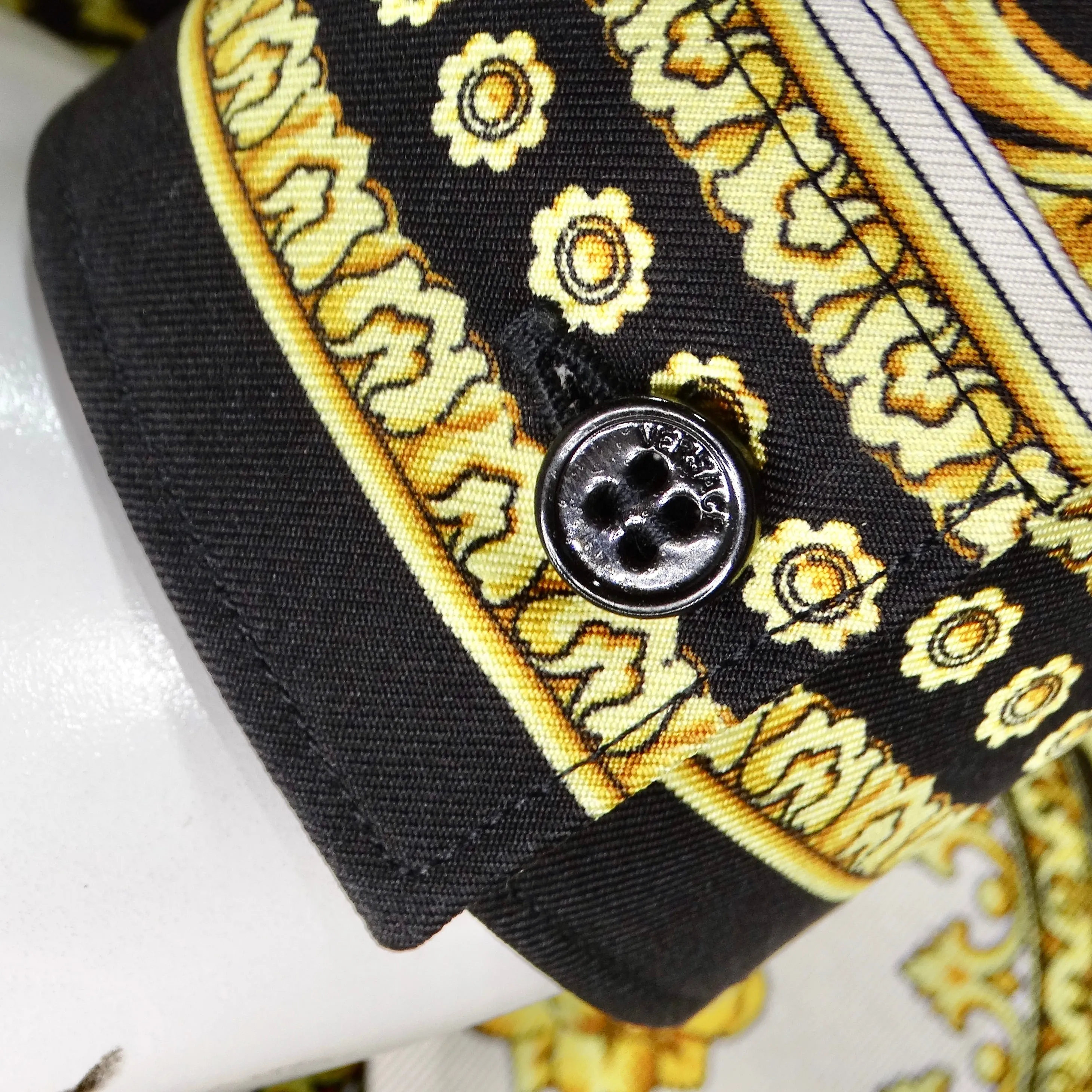 Versace Silk Baroque Button Up Shirt