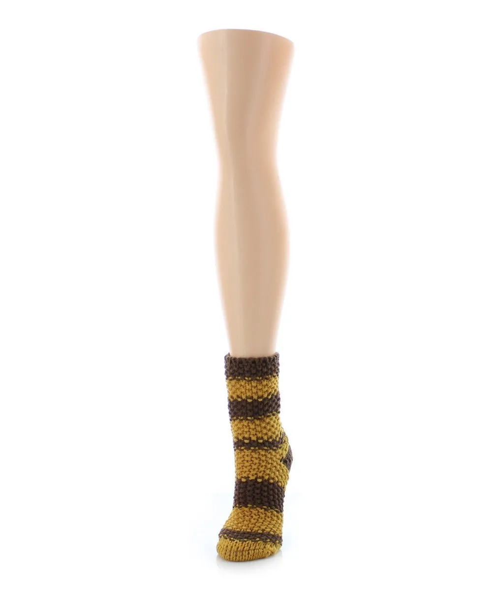 Women's Mega Stripe Chunky Knit Boot Sock